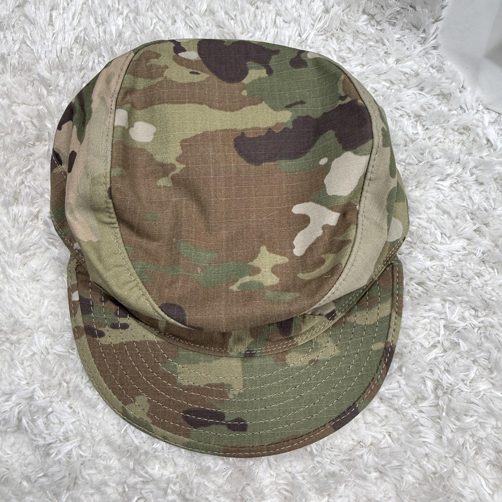 US Army Hat Cap Fitted Mens 7 1/8 Camo OCP Patrol Cap Scorpion W2 Military USGI - Picture 10 of 12